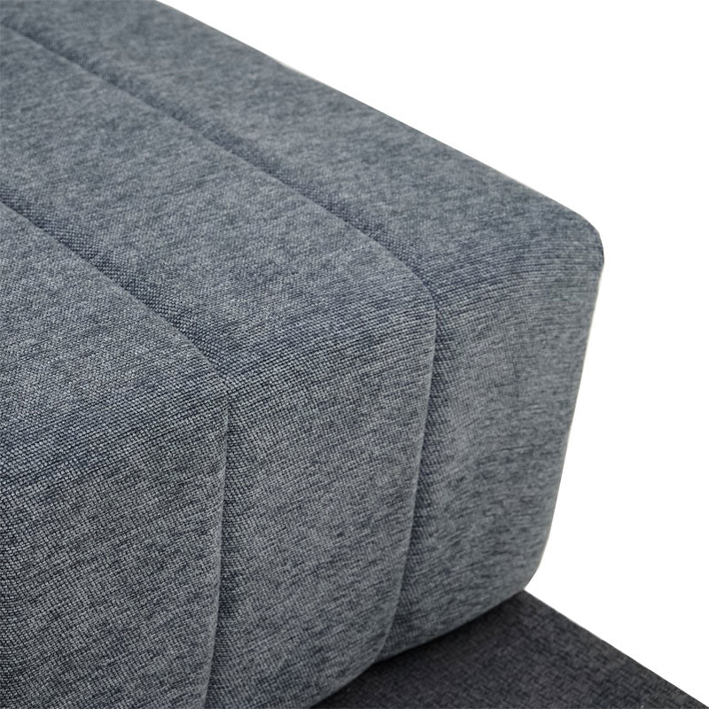 Corner sofa Beyza pakoworld left corner dark grey fabric 299x160x73cm