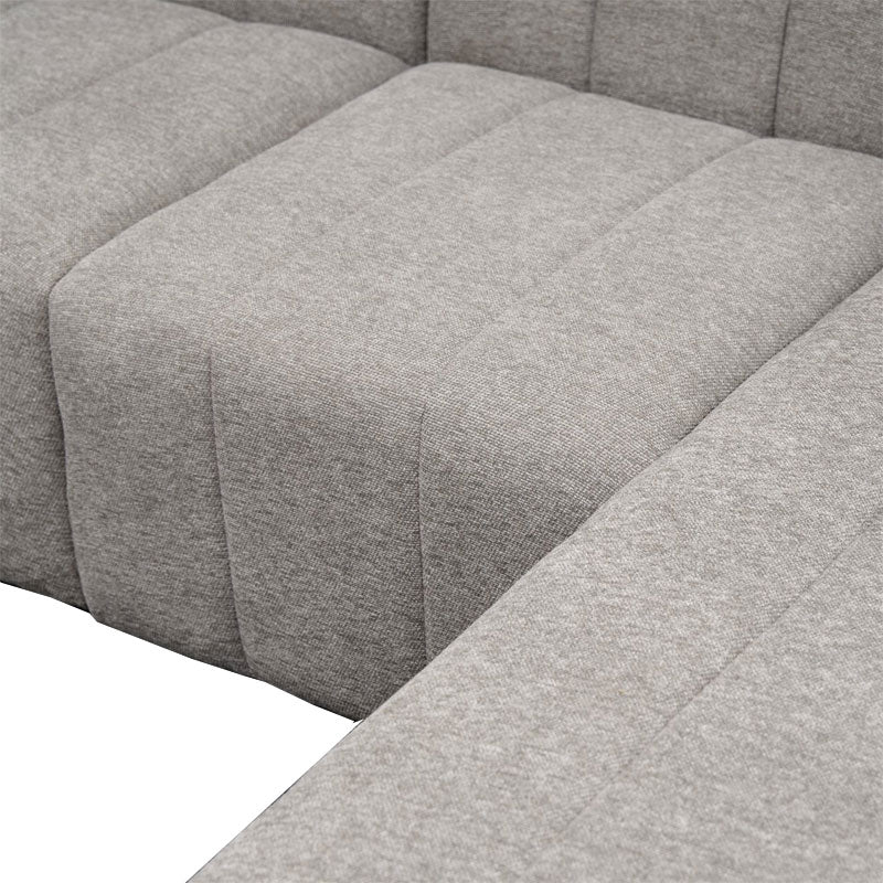 Corner sofa Beyza pakoworld left corner light grey fabric 299x160x73cm