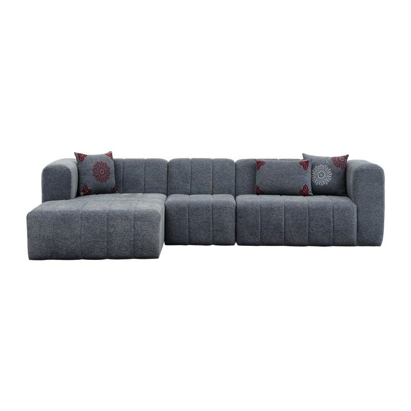 Corner sofa Beyza pakoworld right corner anthracite fabric 299x160x73cm