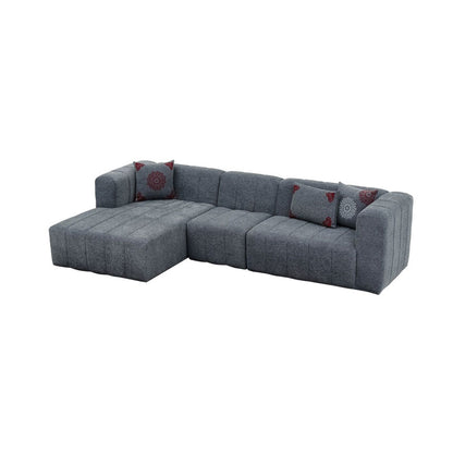 Corner sofa Beyza pakoworld right corner anthracite fabric 299x160x73cm