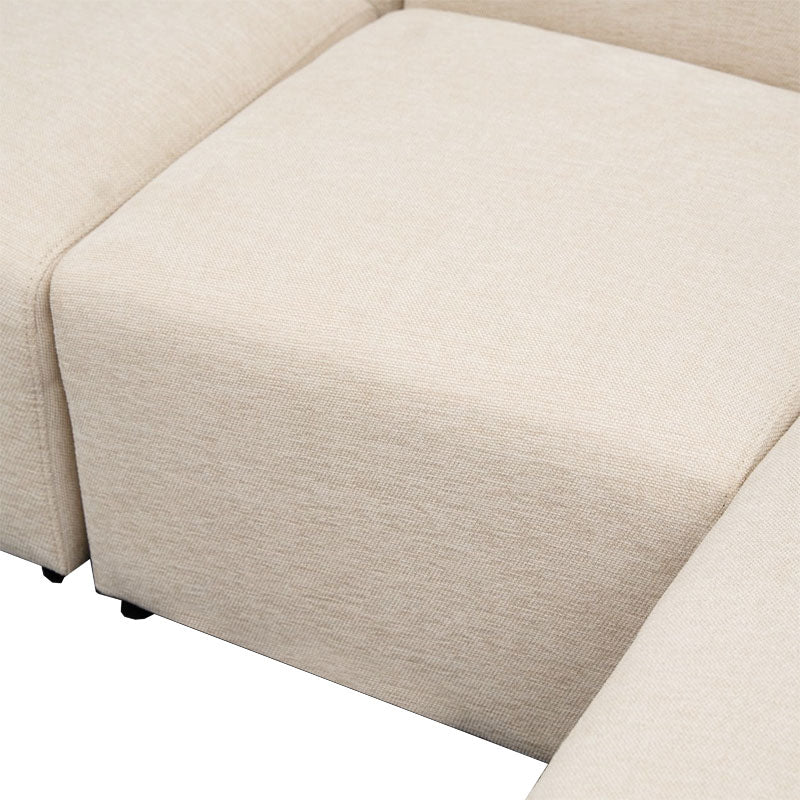 Corner sofa Lindena pakoworld left corner cream fabric 296x158x72cm