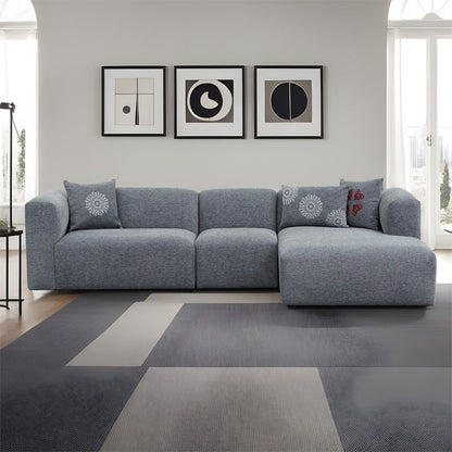 Corner sofa Lindena pakoworld left corner anthracite fabric 296x158x72cm