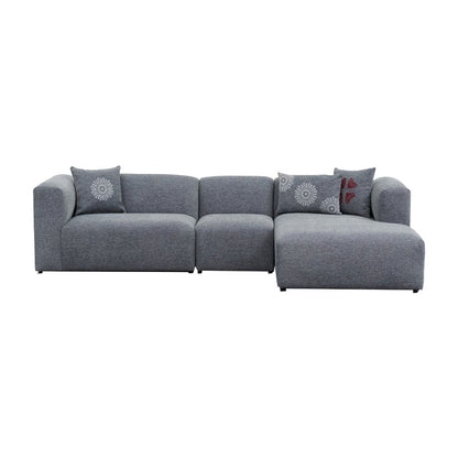 Corner sofa Lindena pakoworld left corner anthracite fabric 296x158x72cm