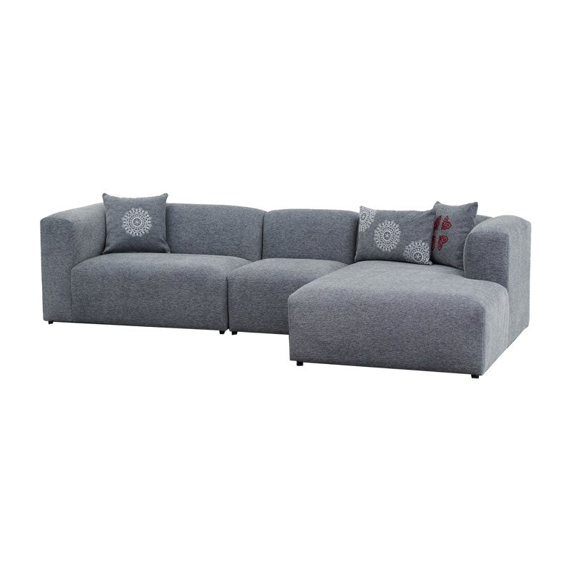 Corner sofa Lindena pakoworld left corner anthracite fabric 296x158x72cm