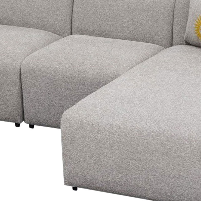 Corner sofa Lindena pakoworld left corner light grey fabric 296x158x72cm