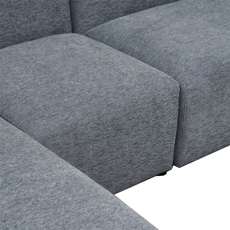 Corner sofa Lindena pakoworld right corner dark grey fabric 296x158x72cm