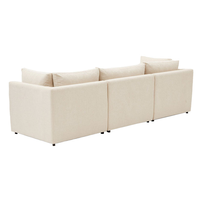 Reversible corner sofa Mottona pakoworld cream fabric 180x180x84cm