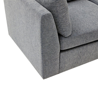 Reversible corner sofa Mottona pakoworld dark grey fabric 180x180x84cm