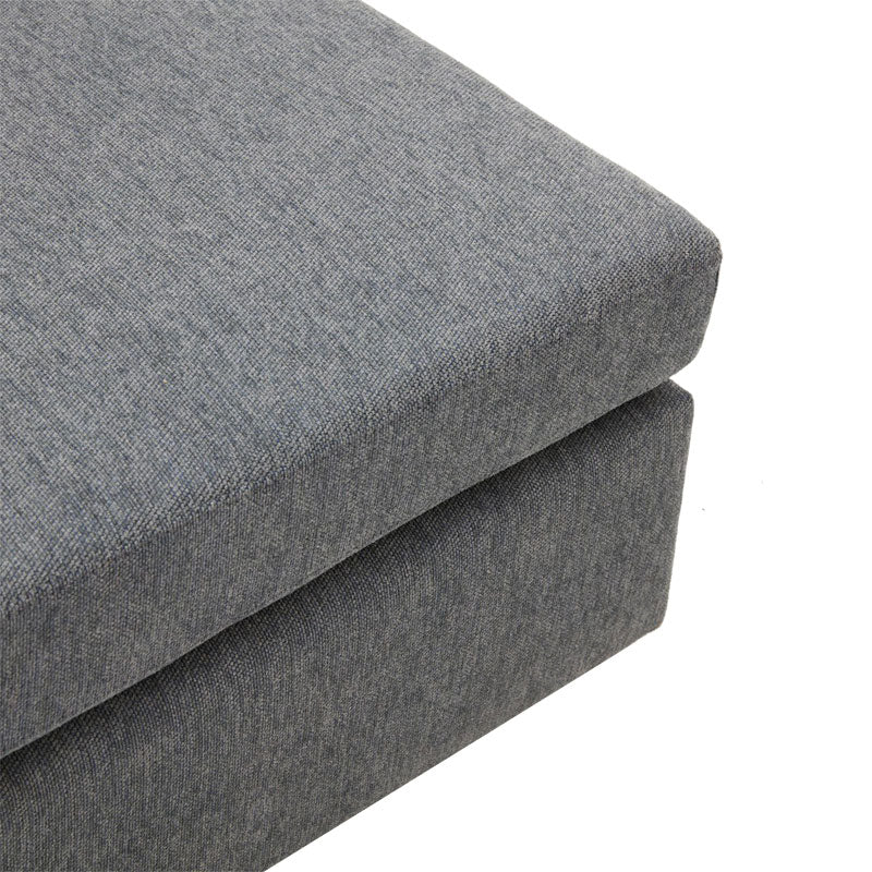 Reversible corner sofa Mottona pakoworld dark grey fabric 180x180x84cm