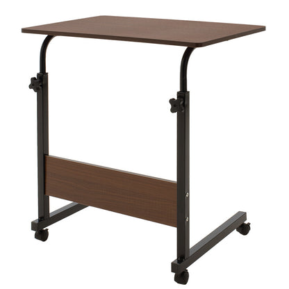 Metalic lifting computer table Piper pakoworld MDF in walnut color 60x40x69-90cm