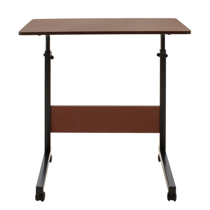 Metalic lifting computer table Piper pakoworld MDF in walnut color 60x40x69-90cm