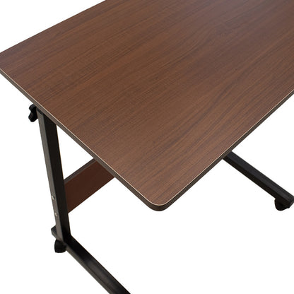 Metalic lifting computer table Piper pakoworld MDF in walnut color 60x40x69-90cm