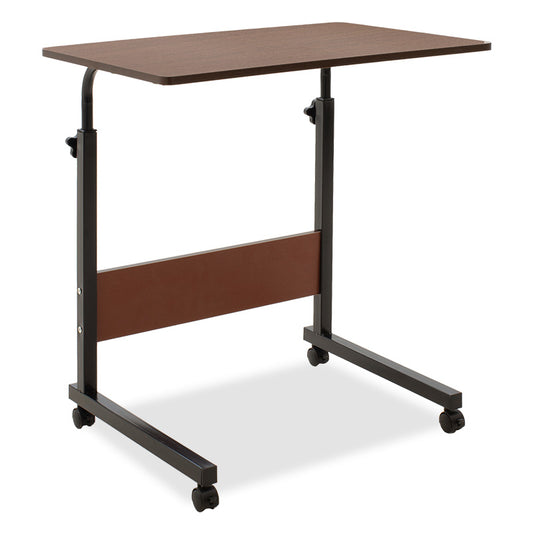 Metalic lifting computer table Piper pakoworld MDF in walnut color 60x40x69-90cm