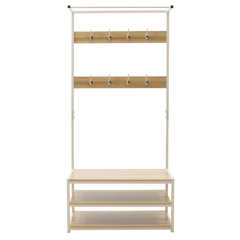 Entrance unit Ralph pakoworld MDF in white-oak color 80x40x170cm