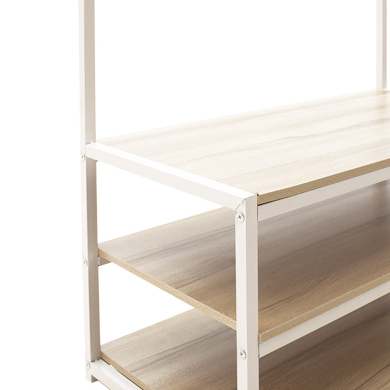 Entrance unit Ralph pakoworld MDF in white-oak color 80x40x170cm