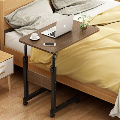 Side table Talf on wheels in black-walnut color 60x40x62-88cm