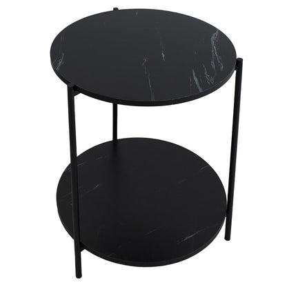 Coffee table Rhythm MDF color black marble-black D48x60cm