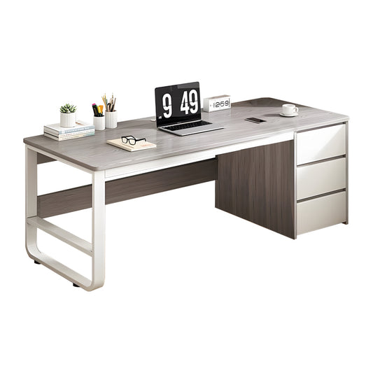 Salto pakoworld desk with drawer-MDF natural-white 120x48x74cm