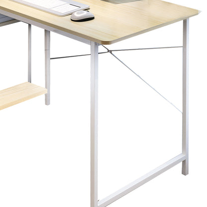 Work desk Adrian pakoworld melamine dark natural-white 120x64x120cm