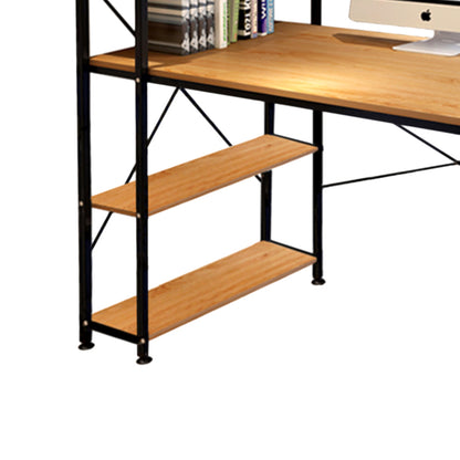 Work desk Adrian pakoworld melamine dark oak-black 120x64x120cm