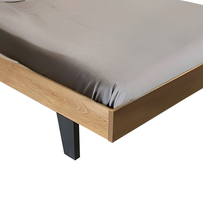 Frankly pakoworld double oak-white pu bed 150x200cm