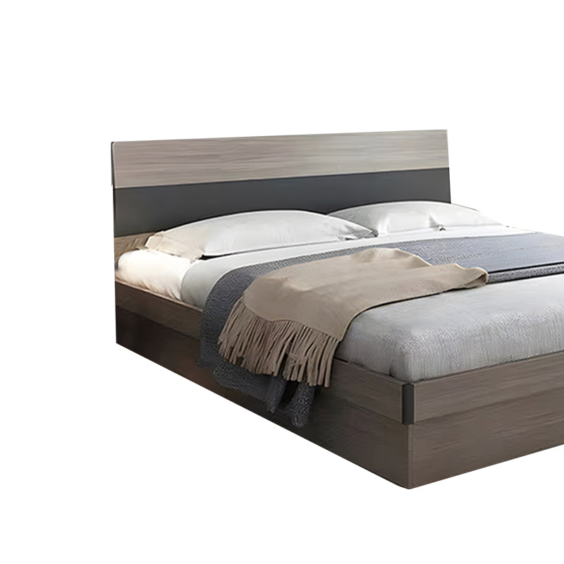 Single storage bed Daizy pakoworld light walnut-grey melamine 120x200cm