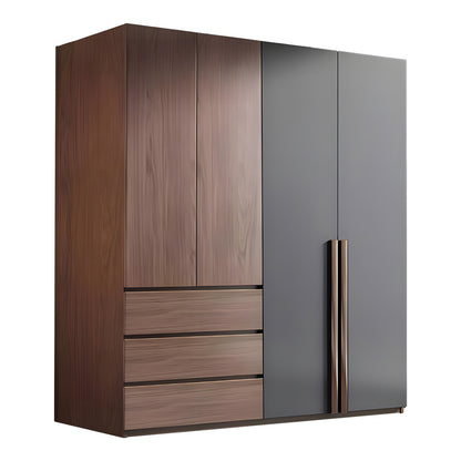Sonlen wardrobe in walnut-charcoal shade 160x52x195cm