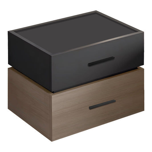 Sonlen pakoworld bedside table melamine and mdf in sonoma-charcoal shade 60x40x44.5cm