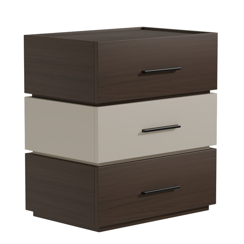 Sonlen pakoworld melamine and mdf bedside table in walnut-beige shade 60x40x66cm