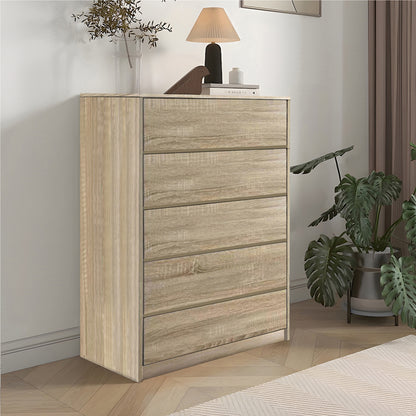 Kuanger pakoworld mdf chest of drawers in natural shade 80x40x109cm