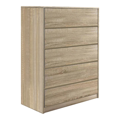 Kuanger pakoworld mdf chest of drawers in natural shade 80x40x109cm