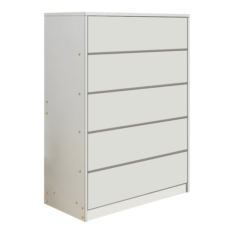 Kuanger mdf chest of drawers in white shade 80x40x109cm