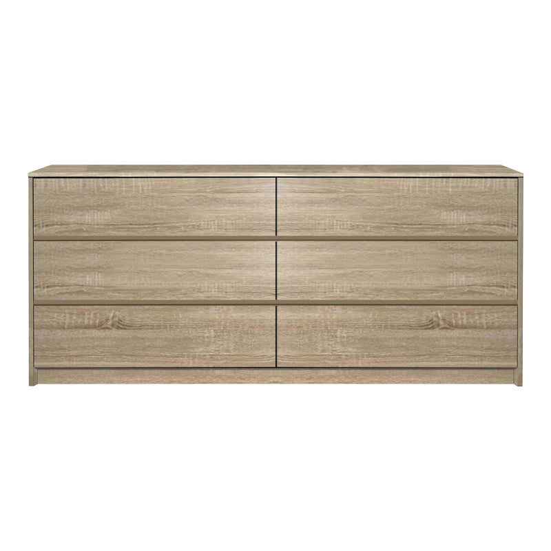 Kuanger mdf chest of drawers in natural shade 120x40x70cm