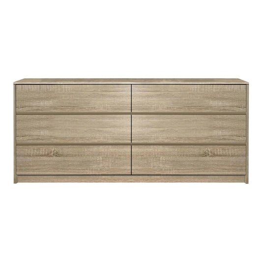 Kuanger mdf chest of drawers in natural shade 120x40x70cm