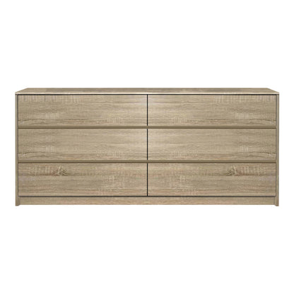 Kuanger pakoworld mdf chest of drawers in natural shade 120x40x70cm