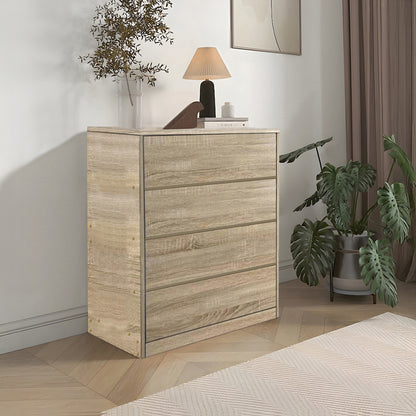 Kuanger mdf chest of drawers in a natural shade 80x40x89cm