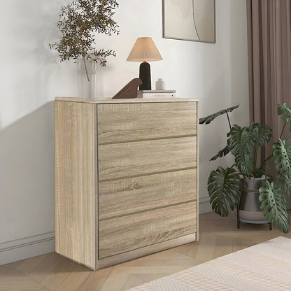 Kuanger pakoworld mdf chest of drawers in a natural shade 80x40x80cm