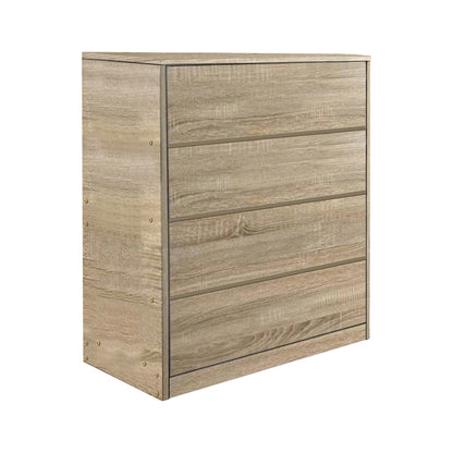 Kuanger mdf chest of drawers in a natural shade 80x40x89cm