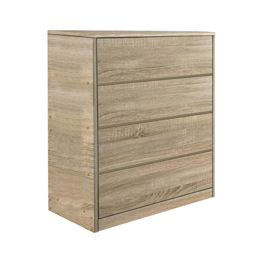 Kuanger mdf chest of drawers in a natural shade 80x40x89cm