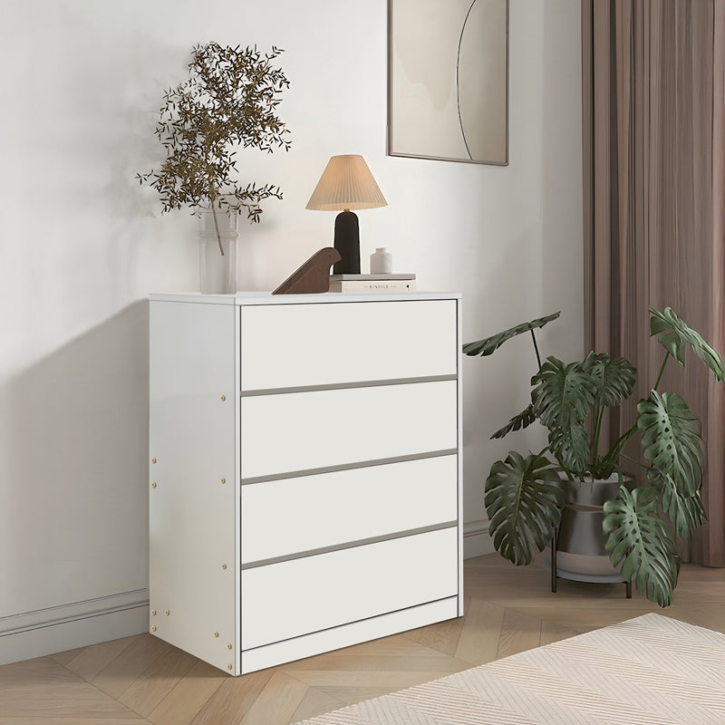 Kuanger mdf chest of drawers in white shade 80x40x89cm