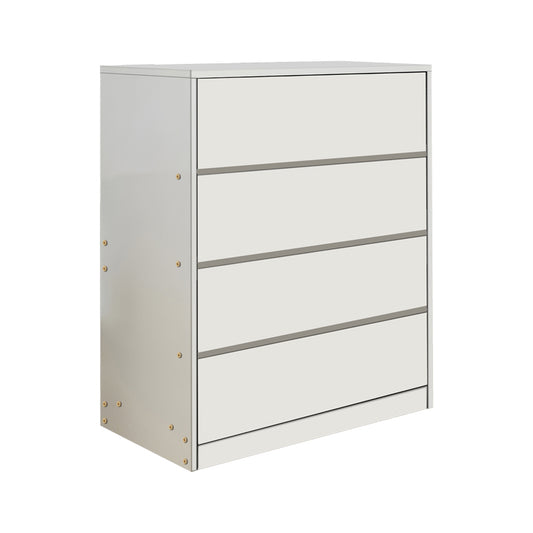 Kuanger mdf chest of drawers in white shade 80x40x89cm