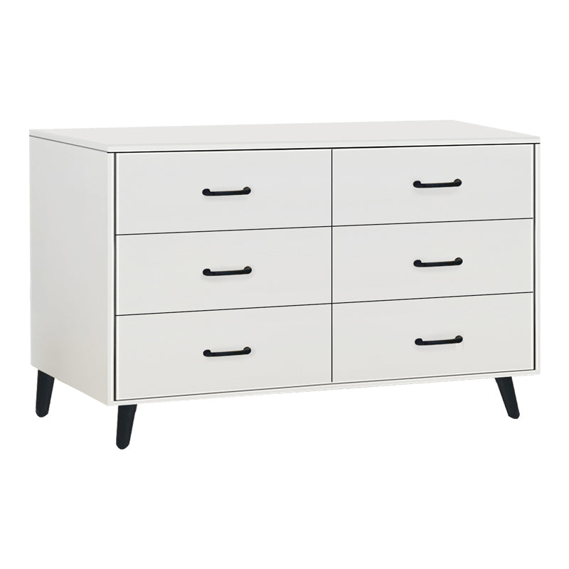 Adrenile pakoworld mdf chest of drawers in white shade and black metal leg 120x40x74cm