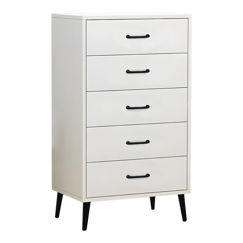 Adrenile pakoworld mdf chest of drawers in white shade and black metal leg 80x40x114cm