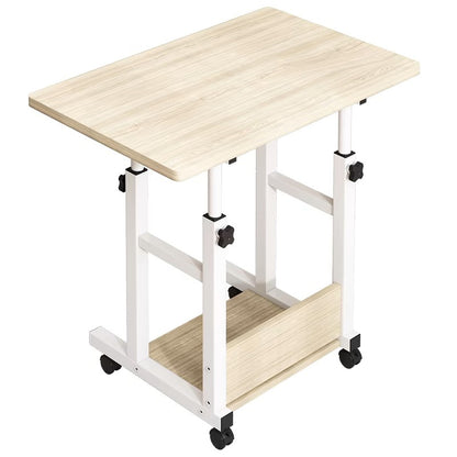 Mobile desk Stolu pakoworld mdf-metal in natural-white color 60x40x68cm