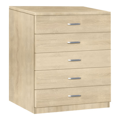 Gioko pakoworld chest of drawers with 5 drawers in natural shade 80x40x100cm