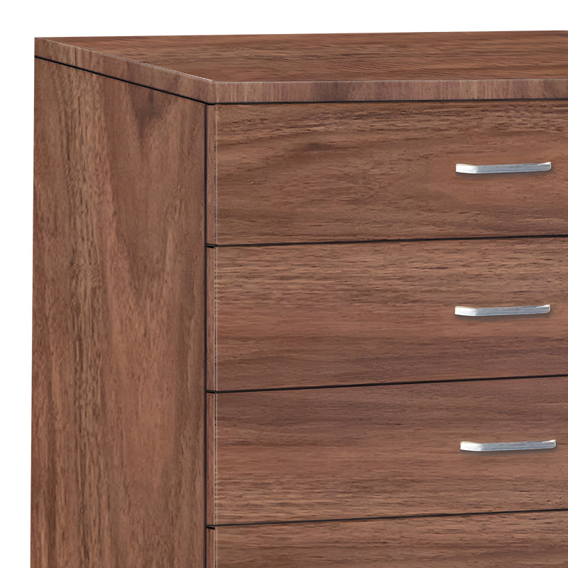 Gioko pakoworld chest of drawers with 5 drawers in walnut shade 80x40x100cm