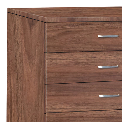 Gioko pakoworld chest of drawers with 5 drawers in walnut shade 80x40x100cm