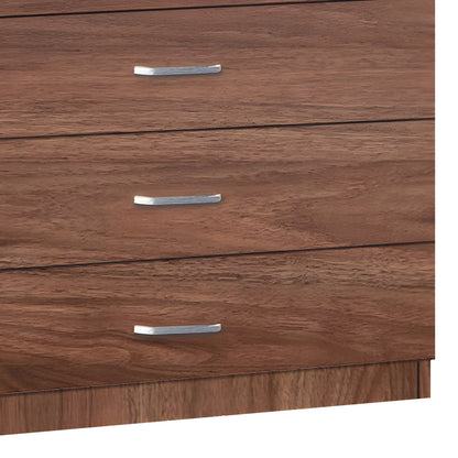 Gioko pakoworld chest of drawers with 5 drawers in walnut shade 80x40x100cm