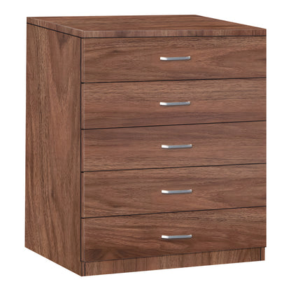 Gioko pakoworld chest of drawers with 5 drawers in walnut shade 80x40x100cm