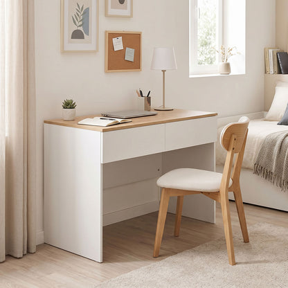Study desk Beleton with drawers mdf in oak-white color 100x50x75cm